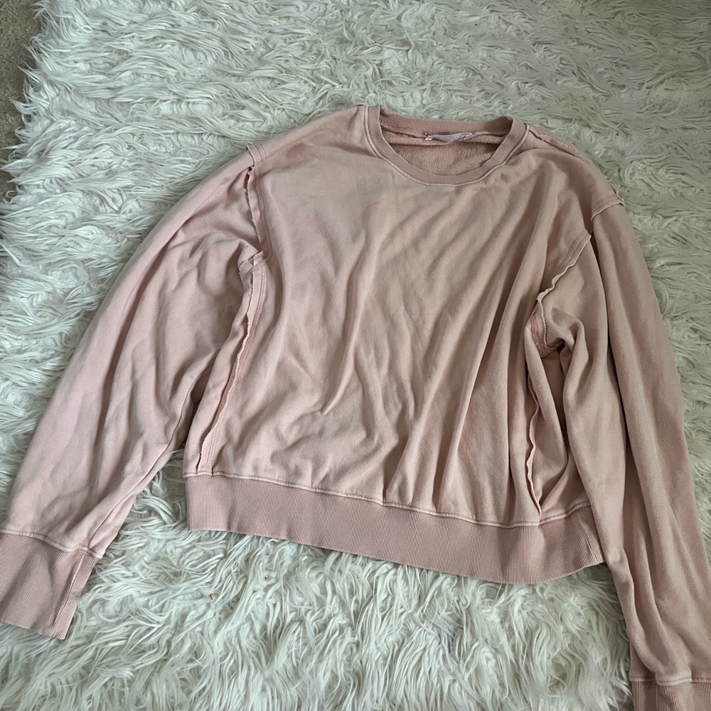 Double Zero Pink Long Sleeve Relaxed Sweatshirt